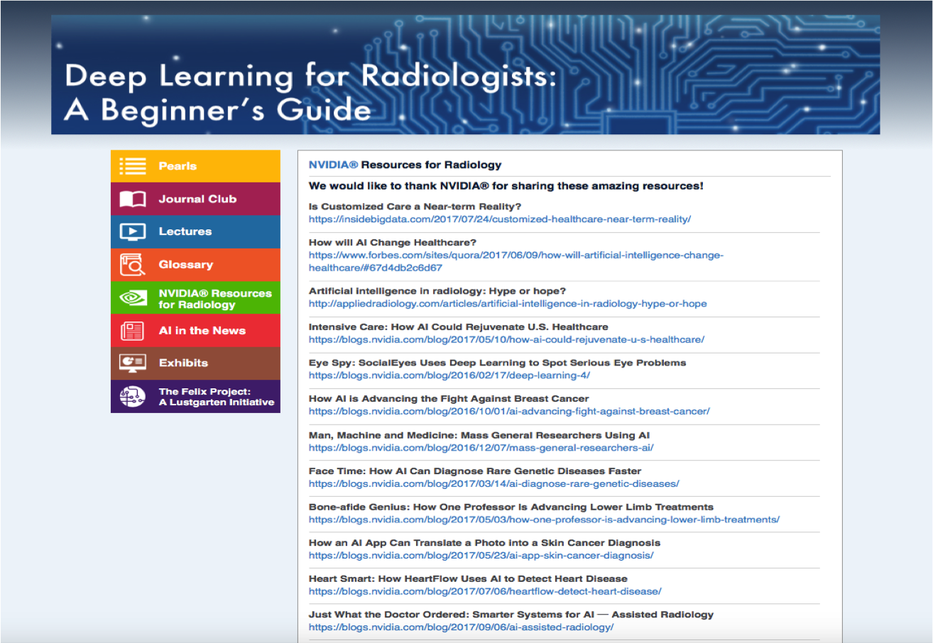 NVIDIA Resources for Radiology